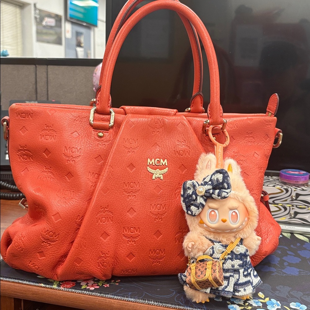 MCM 
Calfskin Ottomar Monogram Tote - Picture 2 of 16